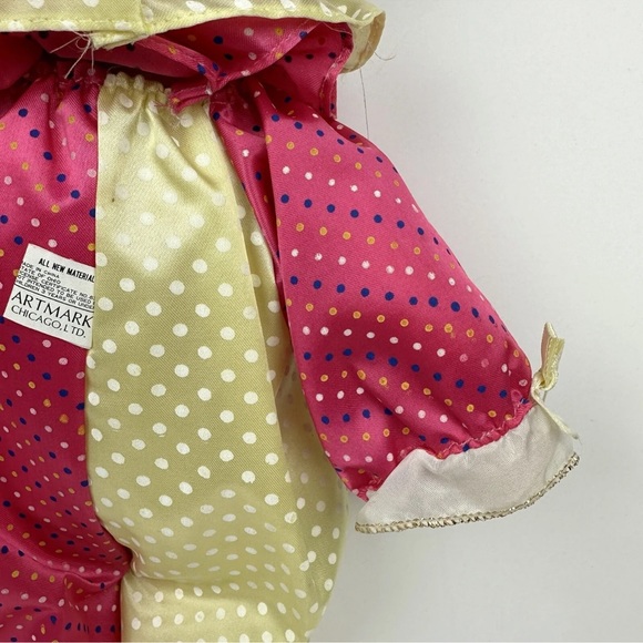 Art Mark 18” Jester Doll Clown Girl Painted Porcelain Face Legs Arms Cloth Body - Picture 9 of 14